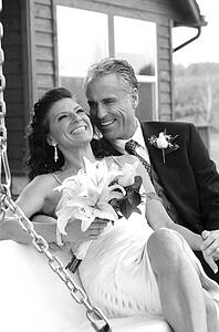 Middle aged couple getting married