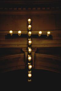 Cross with lights