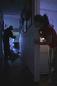 Teenage girl witnessing domestic violence