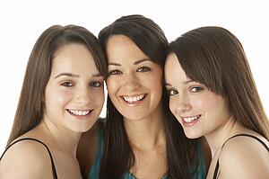Studio Portrait Of Three Young Women