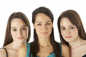 Studio Portrait Of Three Young Women