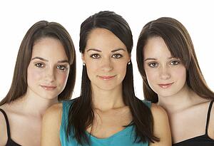 Studio Portrait Of Three Young Women
