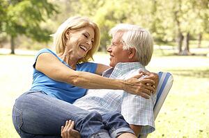 Portrait Of Senior Couple Enjoying Day In Park