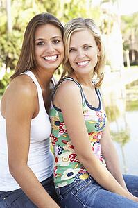 Two Female Friends Having Fun Together