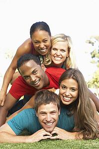 Group Of Young Friends Having Fun Together
