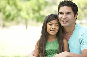 Father And Daughter In Park