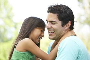 Father And Daughter In Park