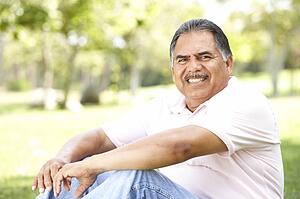 Portrait Of Senior Man In Park