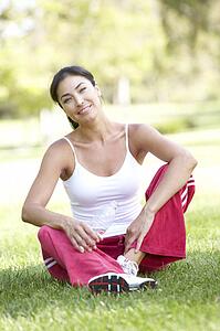 Young Woman Resting After Exercise