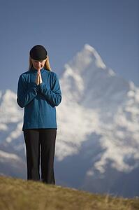 A woman praying