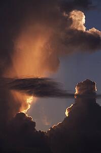 Sunbeams through clouds