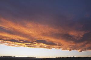chinook arch at sunset, calgary, alberta, canada