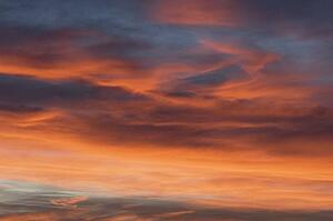 Colorful chinook clouds at sunset, Calgary, Alberta, Canada