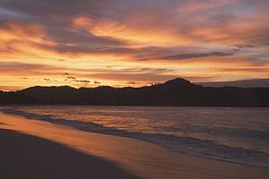 beach at sunset, republic of costa rica