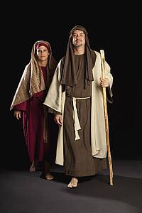 people depicting mary and joseph