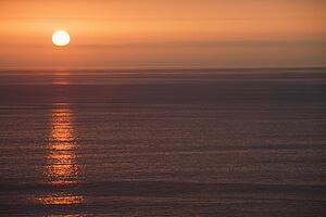 sun over the ocean