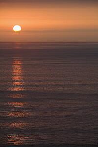 sun over the ocean