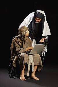 young jesus and a high priest