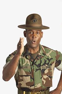 fort lauderdale, florida, united states of america; a military man giving orders