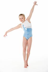 Studio Portrait Of Young Female Gymnast