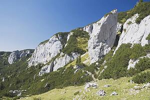maurach, austria; mountain cliffs in the austrian alps