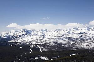 alberta, canada; view of front range mountains and foothills from carbondale hill