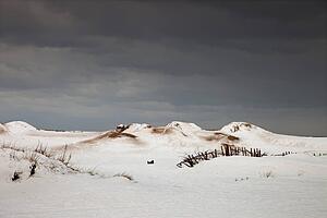 south shields, tyne and wear, england; a winter landscape