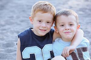 portrait of two young boys