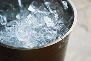 ice in a bucket