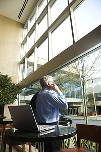 Businessman on Cellphone.