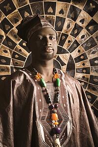 Young Man in Traditional African Clothing
