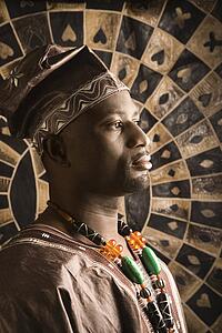 Young Man in Traditional African Clothing