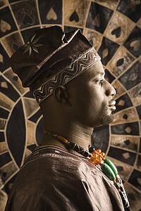 Young Man in Traditional African Clothing