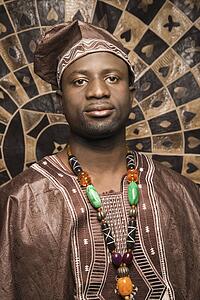 Young Man in Traditional African Clothing