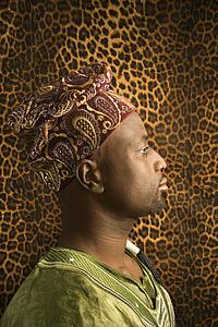 Young Man in Traditional African Clothing