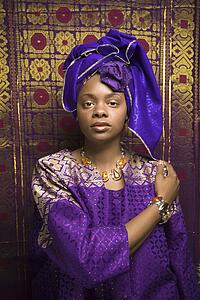 Young Woman in Traditional African Dress