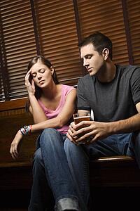Couple Looking Uncomfortable