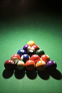 Racked Pool Balls
