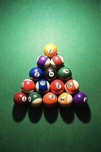 Racked Pool Balls