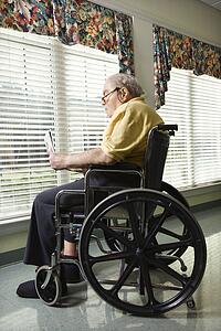 Elderly Man in Wheelchair