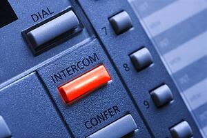Telephone with Lit Intercom Button