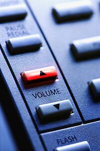 Telephone with Lit Volume Up Button
