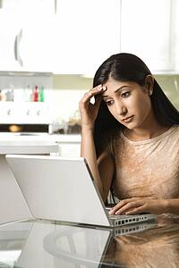 Young Woman Using Laptop