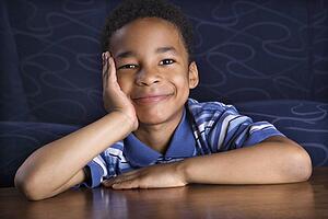 Portrait of Smiling Young Boy