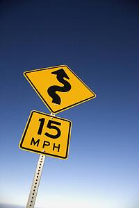 Curvy Road Warning Sign