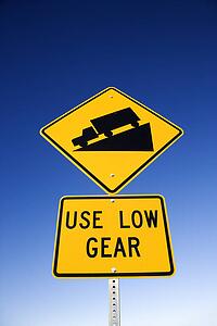 Road Sign With Warning for Trucks