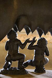 Close-up of Romulus and Remus Statue