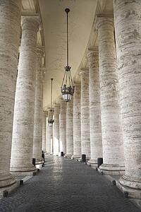 Columns in Hallway at Saint Peter's Square