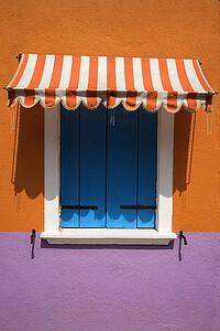 Colorful Window with Awning