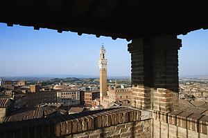 Siena Skyline Viewed From Covered Rooftop